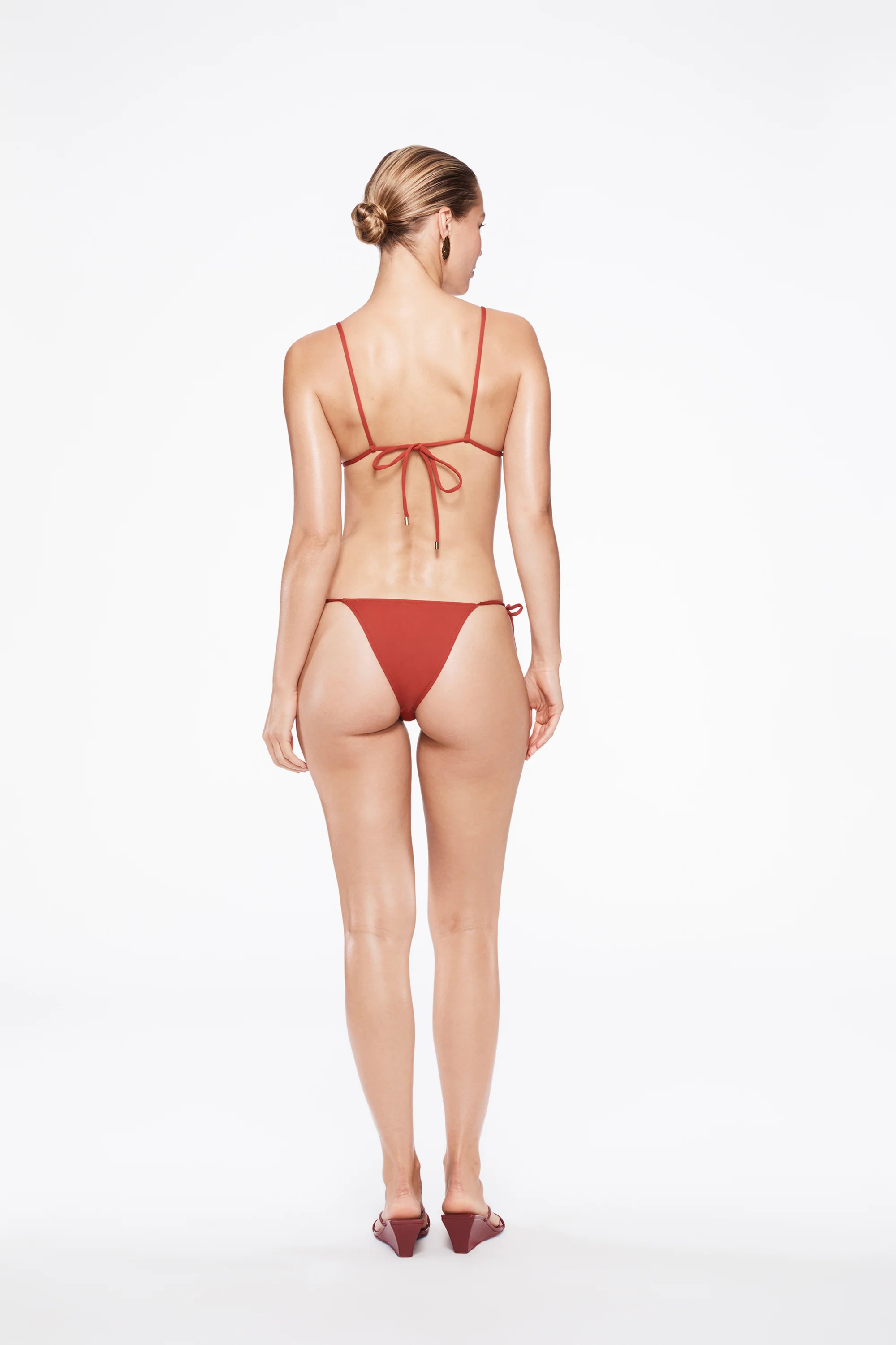 praia bottom with gold tips in terracotta eco compression - Image 4